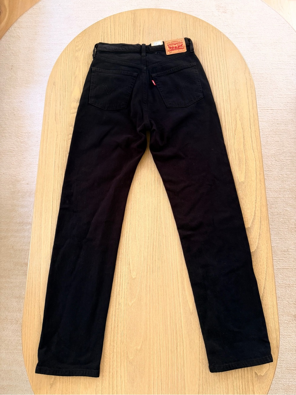 Levi's 501 Women's Black Straight Leg Jeans Button Fly High Rise - Picture 5 of 8